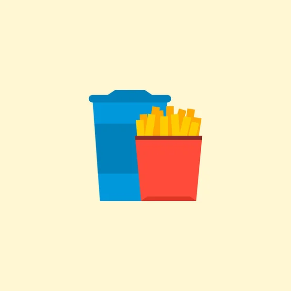 Fast food icon flat element.  illustration of fast food icon flat isolated on clean background for your web mobile app logo design. — Stock Photo, Image
