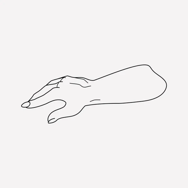 Dead Man Hand Icon Line Element. Illustration von Dead Man Hand Symbolzeile isoliert auf sauberem Hintergrund für Ihre Web-Handy-App Logo-Design. — Stockfoto