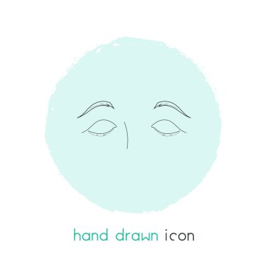 Kaşları simgesi line öğesi. web mobil app logo tasarımı için temiz arka plan üzerinde izole kaşları simgesi çizgi çizimi.