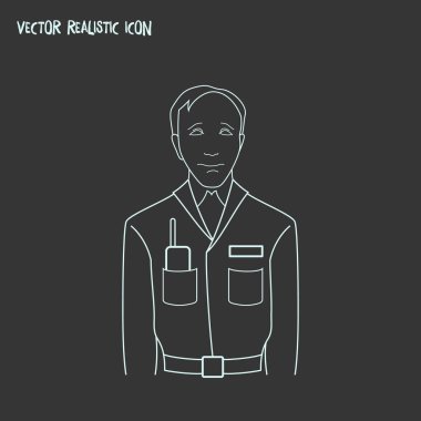 Güvenlik simgesi line öğesi. Güvenlik simgesi satır web mobil app logo tasarımı için temiz arka plan üzerinde izole gösteren resim.