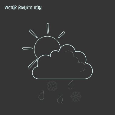 Weather simge line öğesi. web mobil app logo tasarımı için temiz arka plan üzerinde izole hava simgesi çizgi çizimi.