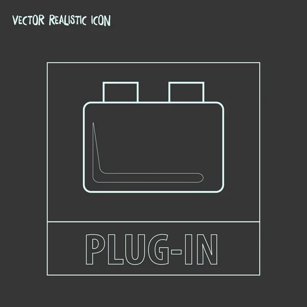 Plugins icono elemento de línea. ilustración de la línea de iconos de plugins aislados en un fondo limpio para el diseño del logotipo de su aplicación móvil web . — Foto de Stock