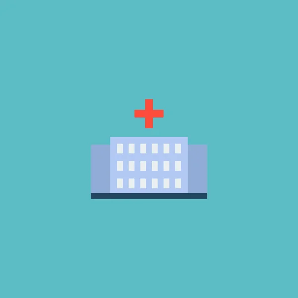 Icono del hospital elemento plano. ilustración del icono del hospital plano aislado en el fondo limpio para el diseño del logotipo de su aplicación móvil web . — Foto de Stock