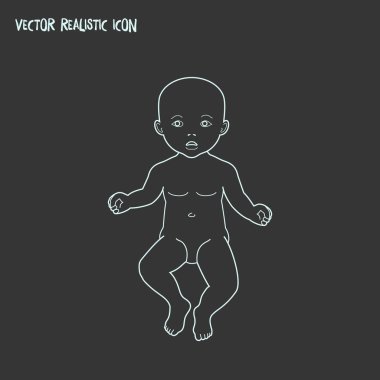 Bebek simge line öğesi. Bebek simge satır web mobil app logo tasarımı için temiz arka plan üzerinde izole vektör çizim.