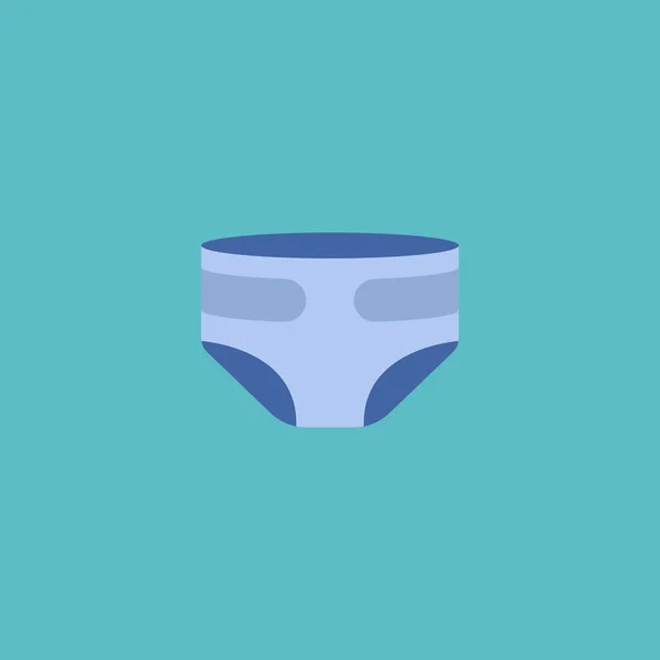 Icona per pannolini elemento piatto. Illustrazione vettoriale dell'icona del pannolino isolata su sfondo pulito per il design del logo dell'app mobile web . — Vettoriale Stock