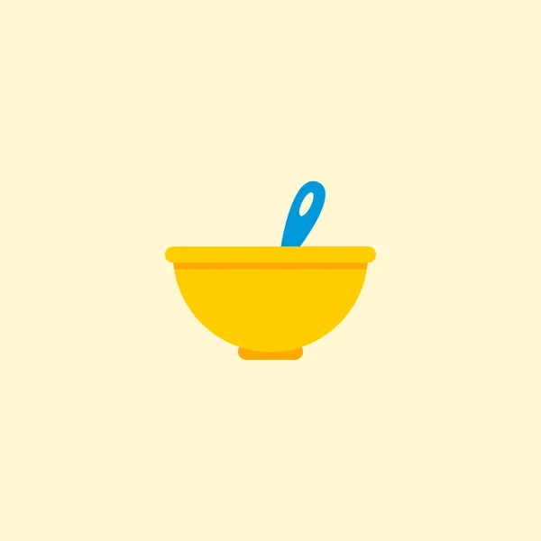 赤ちゃんの食事アイコン フラット要素。ウェブ モバイル アプリのロゴ デザインのきれいな背景に分離されたフラット赤ちゃん食事アイコンのベクトル イラスト. — ストックベクタ