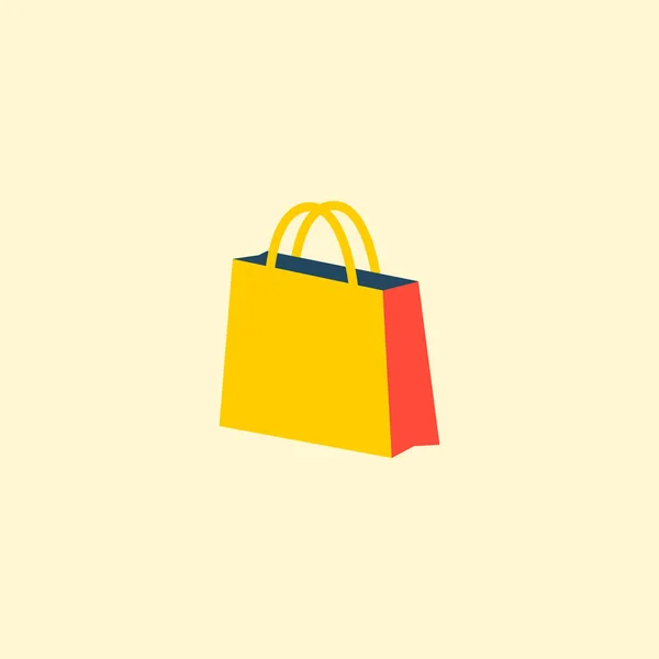 Saco de compras ícone elemento plano. Ilustração vetorial do ícone do saco de compras isolado no fundo limpo para o design do logotipo do aplicativo móvel da web . — Vetor de Stock