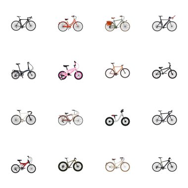 Taşıma gerçekçi sembolleri ile eğitim aracı, Genç, senin web mobil app logo tasarımı için ahşap ve diğer simgeler kümesi.