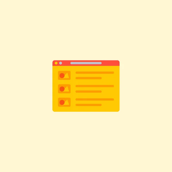 ポートフォリオ ページ アイコン フラット要素。ポートフォリオ ページ アイコン フラット ウェブ モバイル アプリのロゴ デザインのきれいな背景で隔離のベクトル イラスト. — ストックベクタ