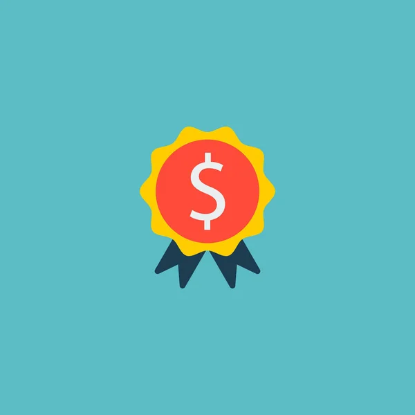 Financial award icon flat element.  illustration of financial award icon flat isolated on clean background for your web mobile app logo design.
