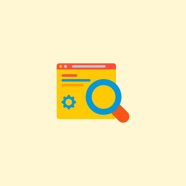 Website testing icon flat element.  illustration of website testing icon flat isolated on clean background for your web mobile app logo design.