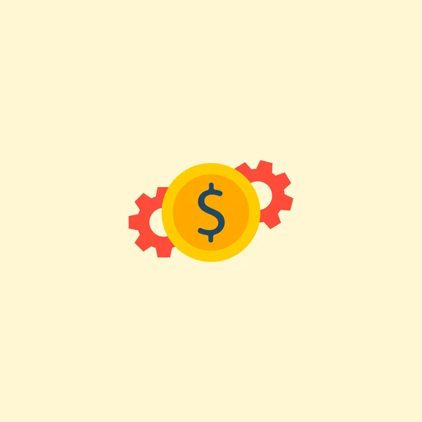 Geld instellen pictogram platte element Vectorillustratie geld ingesteld pictogram plat geïsoleerd op schone achtergrond voor uw web mobiele app logo ontwerp. — Stockvector