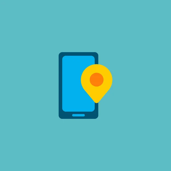 Puhelin pin kuvake tasainen elementti. Vektori esimerkki puhelimen pin kuvake tasainen eristetty puhtaalla taustalla web mobiilisovelluksen logo suunnittelu . — vektorikuva