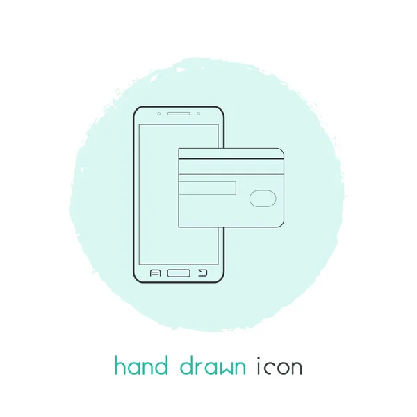 Mobile banking icon line element.  illustration of mobile banking icon line isolated on clean background for your web mobile app logo design.