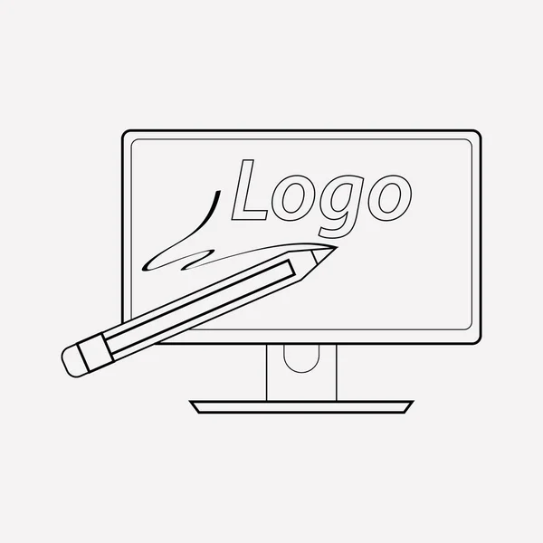 Logo design icon line element.  illustration of logo design icon line isolated on clean background for your web mobile app logo design.
