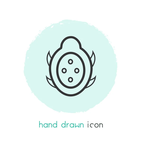 Dragón icono de fruta elemento de línea. ilustración de la línea de iconos de fruta de dragón aislado en un fondo limpio para el diseño del logotipo de su aplicación móvil web . — Foto de Stock
