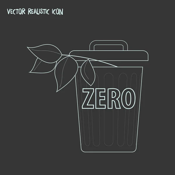 Zero waste icon line element.  illustration of zero waste icon line isolated on clean background for your web mobile app logo design.