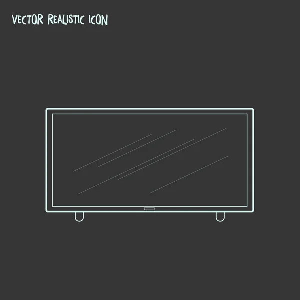 TV ikon line-element. illustration av tv ikon linje isolerade på ren bakgrund för din mobilapp logotyp webbdesign. — Stockfoto