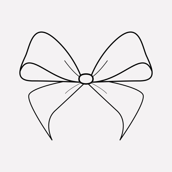 Bowknot icon line element.  illustration of bowknot icon line isolated on clean background for your web mobile app logo design.
