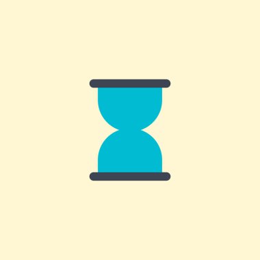Kum saati simgesi düz öğe. kum saati simgesi düz web mobil app logo tasarımı için temiz arka plan üzerinde izole gösteren resim.