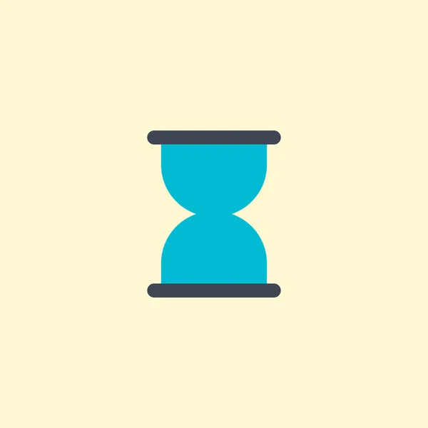 砂時計のアイコン フラット要素。ウェブ モバイル アプリのロゴ デザインのきれいな背景に分離されたフラット、砂時計のアイコンの図. — ストック写真