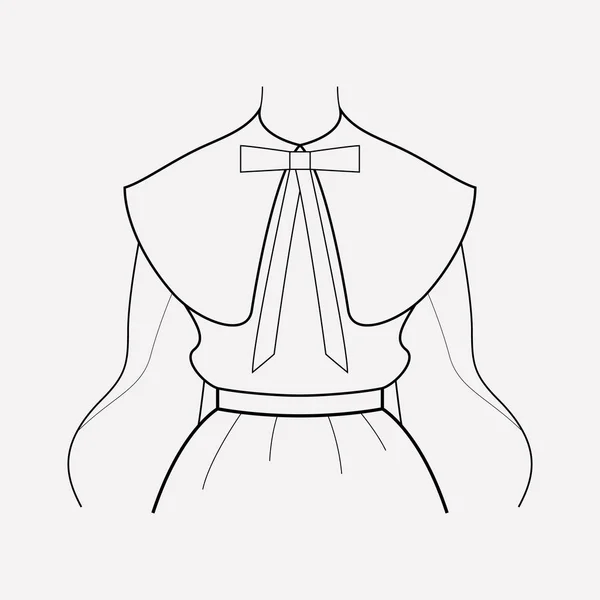 Puritanska krage ikonen line-element. Vektorillustration av puritanska krage ikonen linje isolerade på ren bakgrund för din mobilapp logotyp webbdesign. — Stock vektor