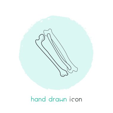 Kemikler simgesi line öğesi. kemikler simgesi satır web mobil app logo tasarımı için temiz arka plan üzerinde izole gösteren resim.