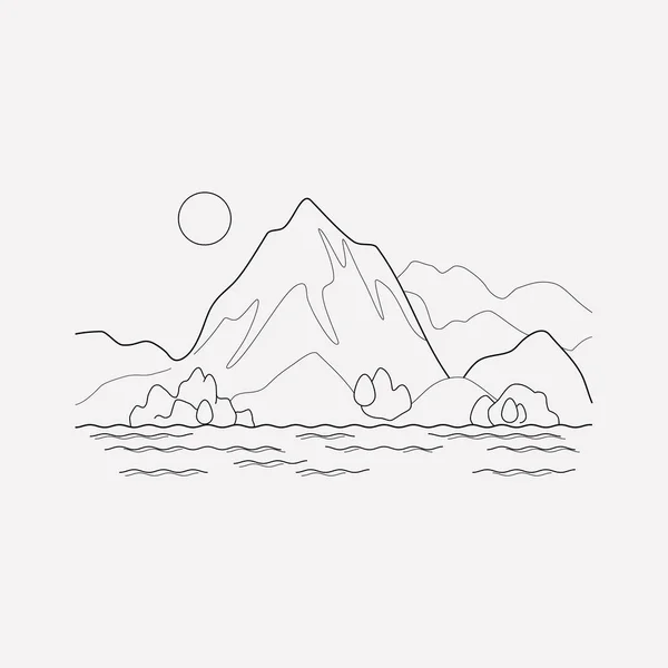 自然アイコン ライン要素。ウェブ モバイル アプリのロゴ デザインのきれいな背景に分離された自然アイコン ライン イラスト. — ストック写真