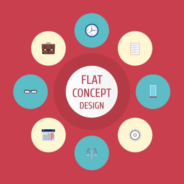 Ticaret simgeler düz stil sembolleri dişli, durum, tarih ve web mobil app logo tasarımı için diğer simgeler kümesi.