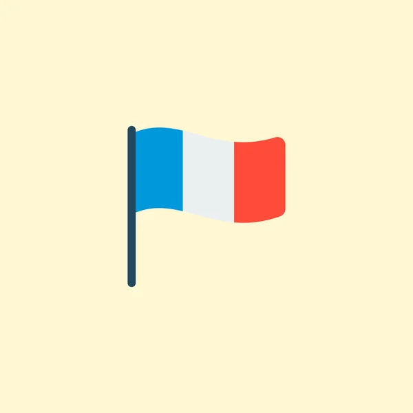 Francia icono elemento plano. Ilustración vectorial del icono de Francia aislado sobre fondo limpio para el diseño del logotipo de su aplicación móvil web . — Vector de stock