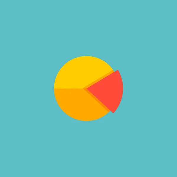Wykres kołowy ikona element płaski. ilustracja ikony wykresu kołowego płaskie na czyste podłoże dla projektu logo mobilnych aplikacji sieci web. — Zdjęcie stockowe