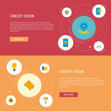 Kentsel simgeleri düz stil sembolleri halı, ampul Wi-Fi, radyasyon ve web mobil app logo tasarımı için diğer simgeler kümesi.