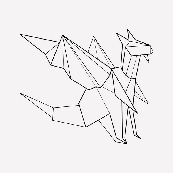 Origami icono elemento de línea. Ilustración vectorial de la línea de iconos de origami aislada en un fondo limpio para el diseño del logotipo de su aplicación móvil web . — Vector de stock