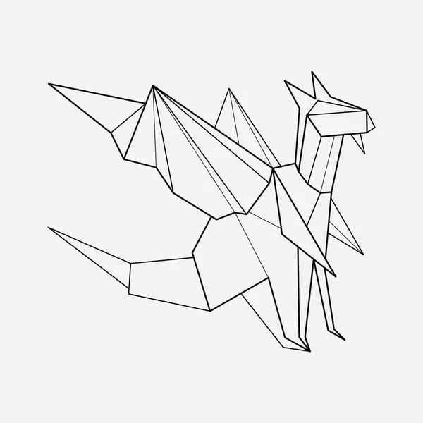 Origami Icon Line Element. Illustration der Origami-Icon-Linie isoliert auf sauberem Hintergrund für Ihre Web-Mobile App Logo-Design. — Stockfoto