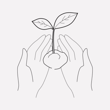 Ekoloji simgesi line öğesi. web mobil app logo tasarımı için temiz arka plan üzerinde izole ekoloji simgesi çizgi çizimi.