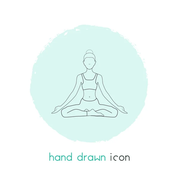 Yoga girl icon line element.  illustration of yoga girl icon line isolated on clean background for your web mobile app logo design.