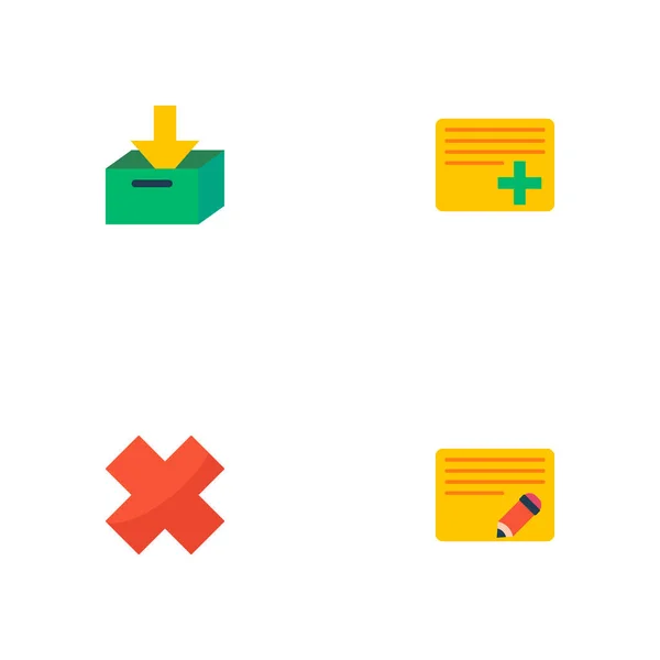 Set of task manager icons flat style symbols with add task, cancel, edit task and other icons for your web mobile app logo design. — Stock Photo, Image