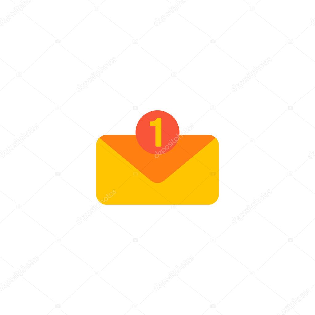 Inbox icon flat element.  illustration of inbox icon flat isolated on clean background for your web mobile app logo design.