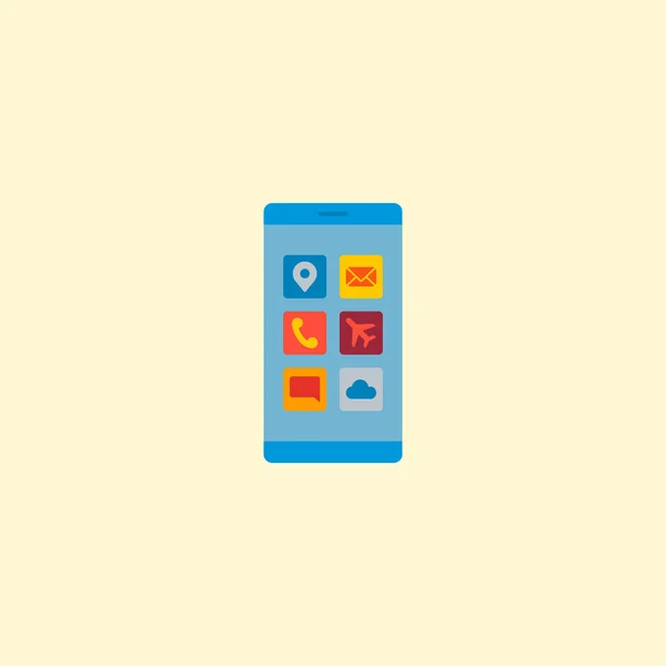 Mobile apps icon flat element.  illustration of mobile apps icon flat isolated on clean background for your web mobile app logo design.