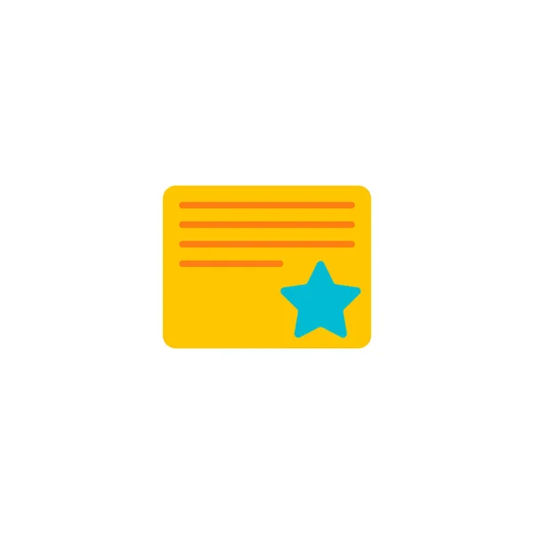 Starred task icon flat element.  illustration of starred task icon flat isolated on clean background for your web mobile app logo design. — Stock Photo, Image