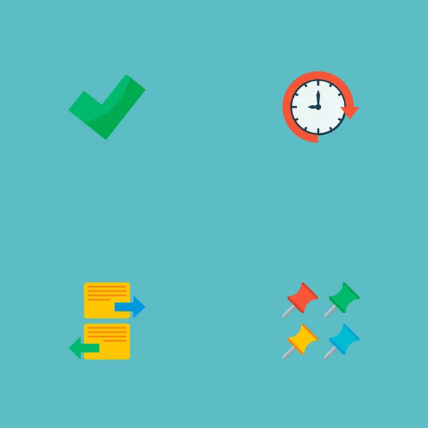 Ensemble d'icônes de projet symboles de style plat avec report, compléter, organiser la tâche et d'autres icônes pour la conception de votre logo de l'application mobile Web . — Photo