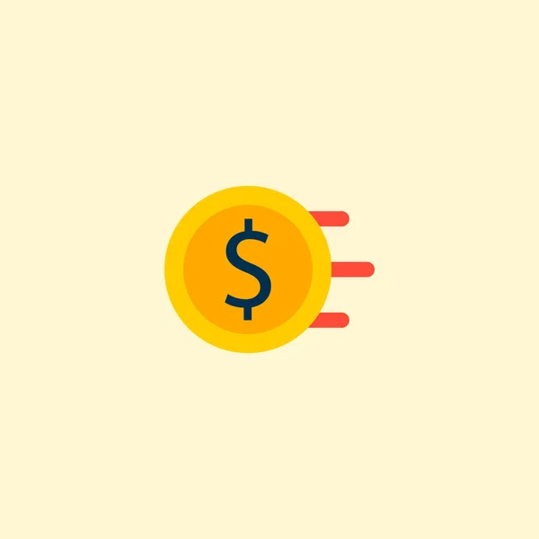 Money flow icon flat element. Vector illustration of money flow icon flat isolated on clean background for your web mobile app logo design. — Stock Vector