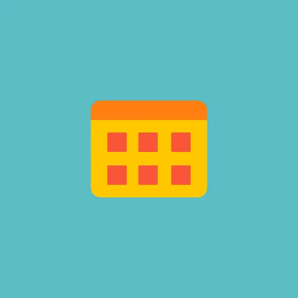 Kalender-Symbol flaches Element. Vektorillustration des Kalendersymbols flach isoliert auf sauberem Hintergrund für Ihr Web-Mobile-App-Logo-Design. — Stockvektor