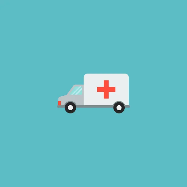 Ambulance pictogram platte element. Vectorillustratie van ambulance pictogram plat geïsoleerd op schone achtergrond voor uw web mobiele app logo ontwerp. — Stockvector