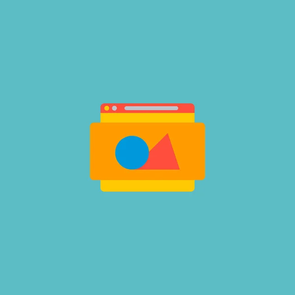 Sitio web icono de imagen elemento plano. Ilustración vectorial del icono de imagen del sitio web aislado en un fondo limpio para el diseño del logotipo de su aplicación móvil web . — Vector de stock