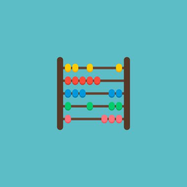 Boncuk simgesi düz öğe. illüstrasyon izole web mobil app logo tasarımı için temiz arka plan üzerinde düz boncuk simgesinin.