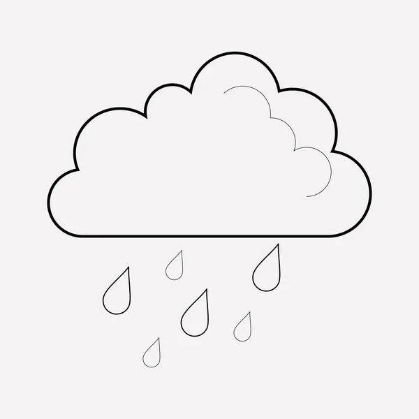 Élément de ligne d'icône de pluie. illustration de la ligne d'icône de pluie isolée sur un fond propre pour la conception du logo de votre application mobile web . — Photo