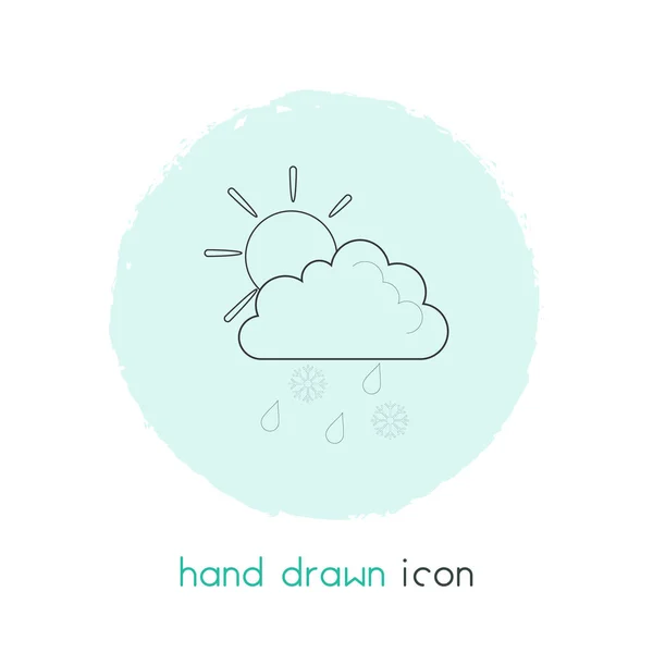 Weather icon line element.  illustration of weather icon line isolated on clean background for your web mobile app logo design.