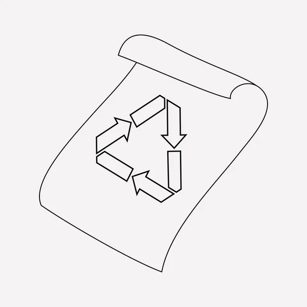 Papierrecycling-Icon-Line-Element. Vektor-Illustration von Papier-Recycling-Symbollinie isoliert auf sauberem Hintergrund für Ihr Web-Mobile-App-Logo-Design. — Stockvektor