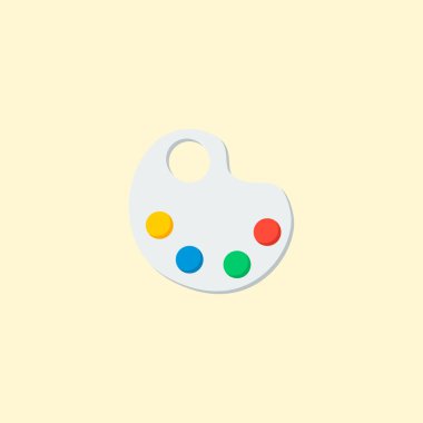 Sanatçı simge düz öğe. illüstrasyon izole web mobil app logo tasarımı için temiz arka plan üzerinde düz sanatçı simgesinin.